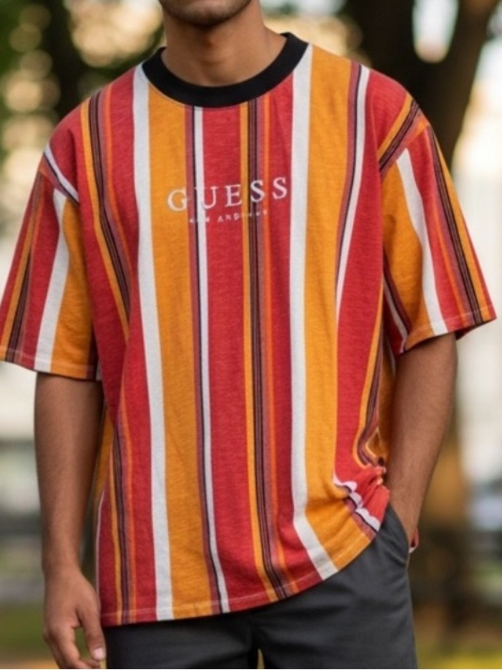 90s VTG GUESS Striped Tee